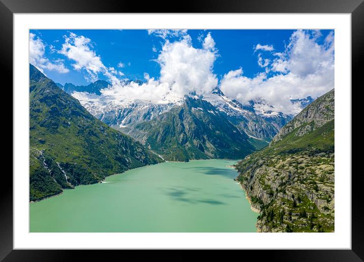 Mountain Lake in the Swiss Alps - Switzerland from Framed Mounted Print by Erik Lattwein
