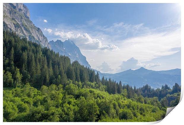 Wonderful nature and landscapes in Switzerland - t Print by Erik Lattwein