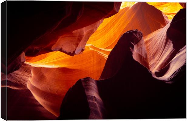 Wonderful colors of the Upper Antelope Canyon - tr Canvas Print by Erik Lattwein