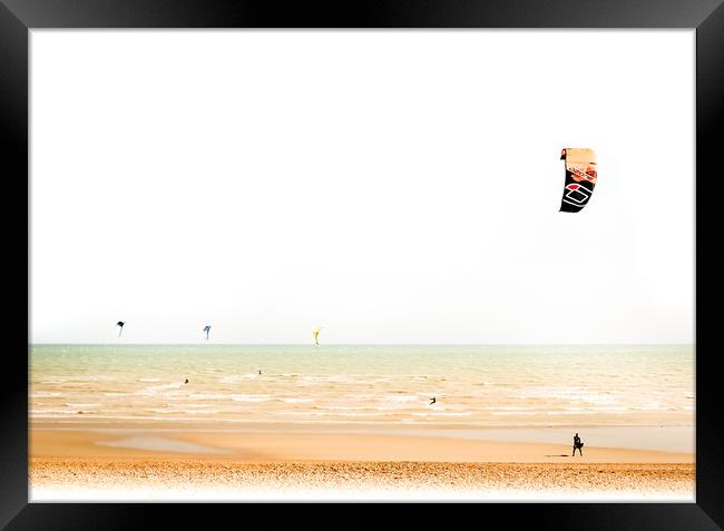 The Kitesurfers Framed Print by Mark Jones