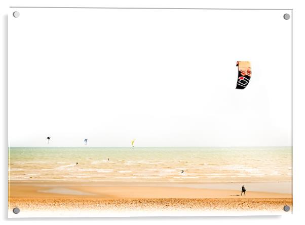 The Kitesurfers Acrylic by Mark Jones