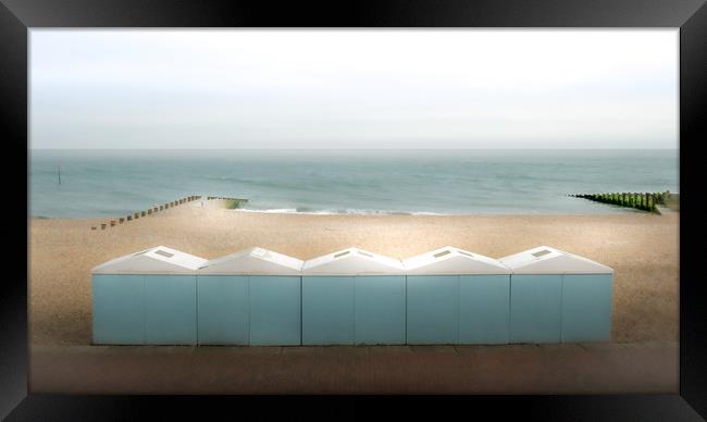 Beach Huts Framed Print by Mark Jones