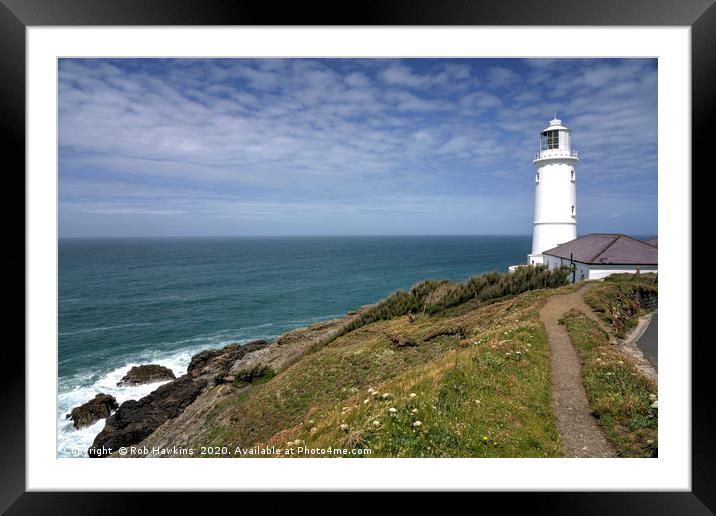 Trevose Head Lighthouse Framed Mounted Print by Rob Hawkins