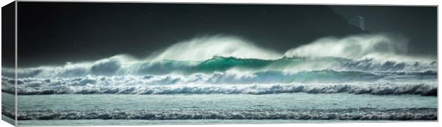 Rolling Surf, Fistral Beach, Cornwall Canvas Print by Mick Blakey