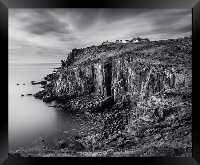 Dramatic Coastline, Lands End, West Cornwall Framed Print by Mick Blakey