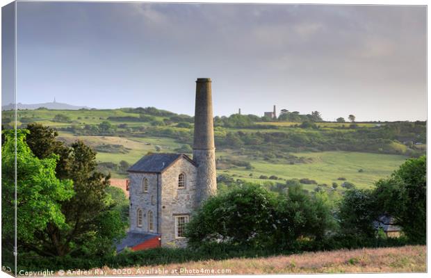 Evening light at Wheal Rose Canvas Print by Andrew Ray