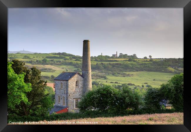 Evening light at Wheal Rose Framed Print by Andrew Ray
