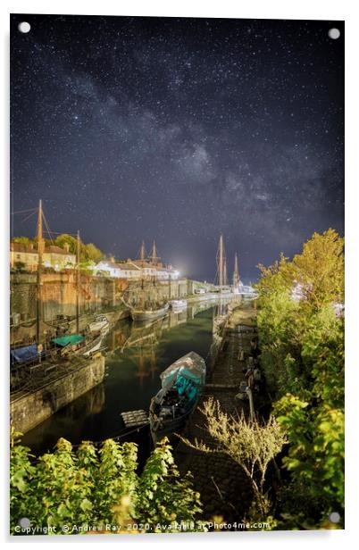 Milky Way over Charlestown Dock Acrylic by Andrew Ray