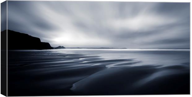 Seascape Abstract,  Watergate Bay, Cornwall Canvas Print by Mick Blakey