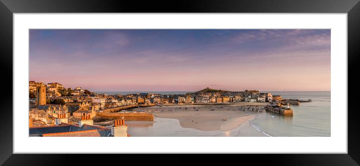 First Light over St Ives Harbour, Cornwall Framed Mounted Print by Mick Blakey