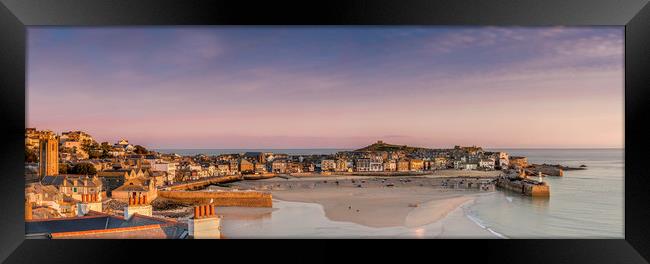 First Light over St Ives Harbour, Cornwall Framed Print by Mick Blakey