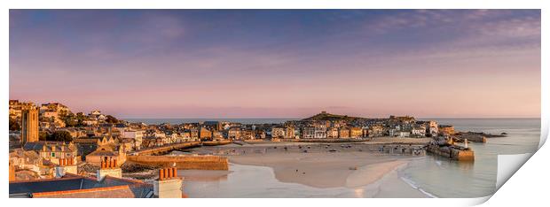 First Light over St Ives Harbour, Cornwall Print by Mick Blakey