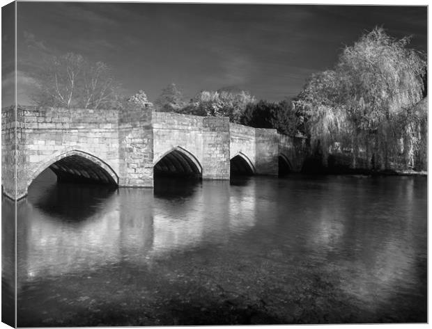 Bakewell Bridge & River Wye Canvas Print by Darren Galpin