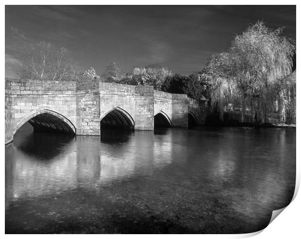 Bakewell Bridge & River Wye Print by Darren Galpin