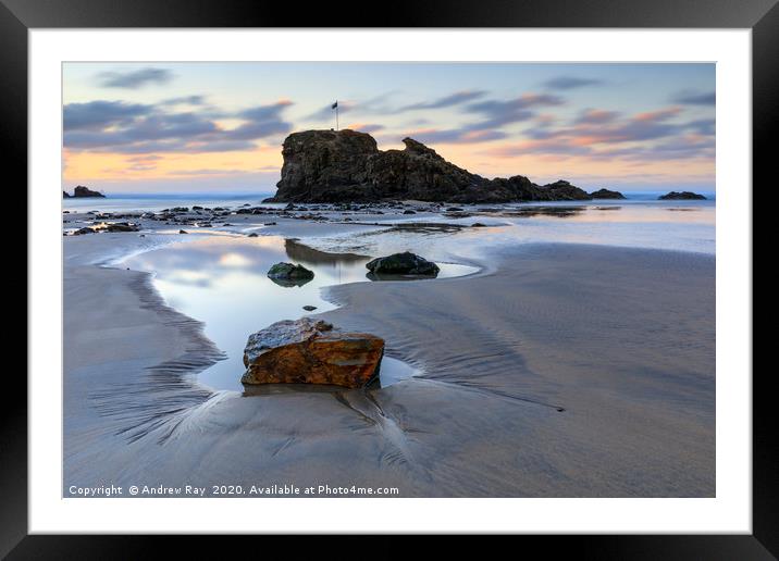 Towards Chapel Rock (Perranporth) Framed Mounted Print by Andrew Ray
