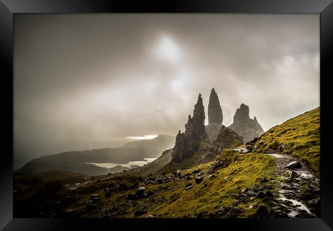 The Old Man of Storr Framed Print by John Malley