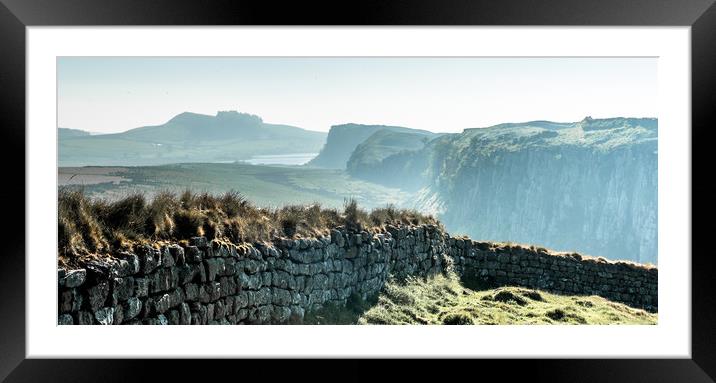 Hadrian's Wall Framed Mounted Print by John Malley