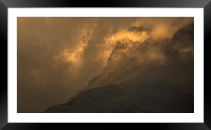 Sundown Great Gable Framed Mounted Print by John Malley