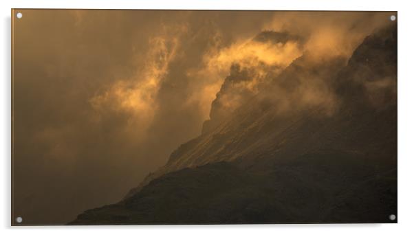 Sundown Great Gable Acrylic by John Malley
