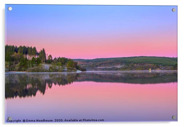 Usk Reservoir Sunrise Acrylic by Emma Woodhouse