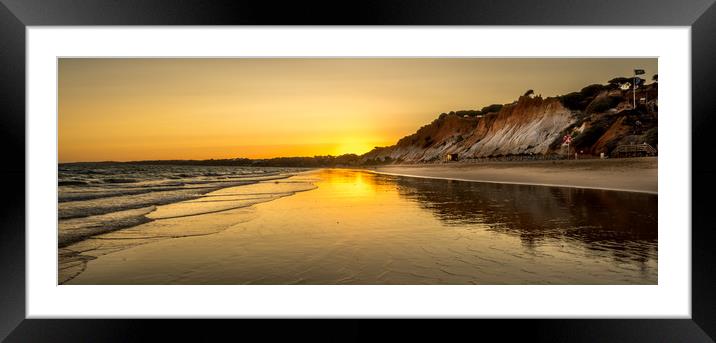 Falesia beach evening sunset Framed Mounted Print by Naylor's Photography