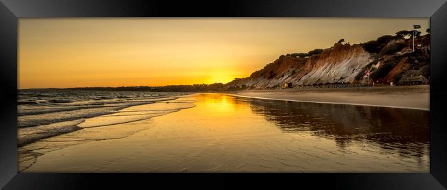 Falesia beach evening sunset Framed Print by Naylor's Photography