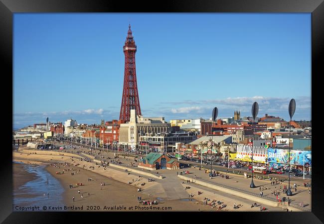 The seafront at blackpool Framed Print by Kevin Britland
