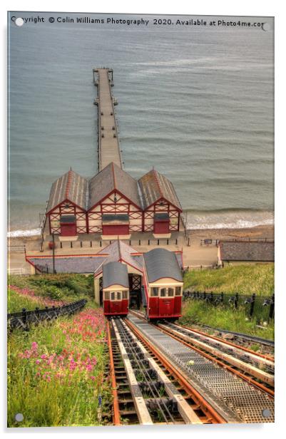  Saltburn Cliff Tramway Acrylic by Colin Williams Photography