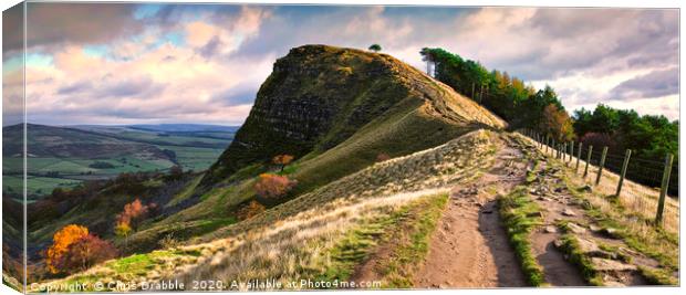 Back Tor from the Peakland Ridge Canvas Print by Chris Drabble