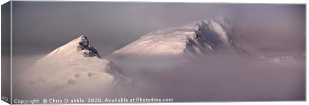 Parkhouse hill emerging through the mist Canvas Print by Chris Drabble