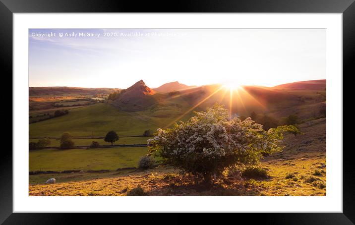 Chrome Hill Sunset Framed Mounted Print by Andy McGarry