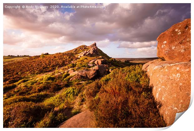 Ramshaw Rocks Sunset Print by Andy McGarry