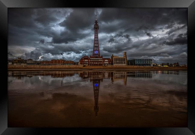 Blackpool Tower Reflections Framed Print by Scott Somerside