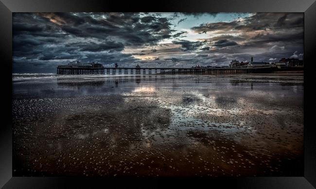 Blackpool North Pier at Sunset Framed Print by Scott Somerside