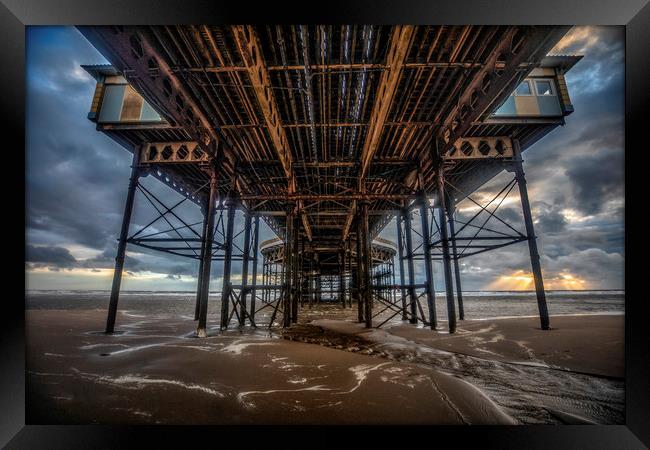 Underneath Blackpool's Central Pier Framed Print by Scott Somerside