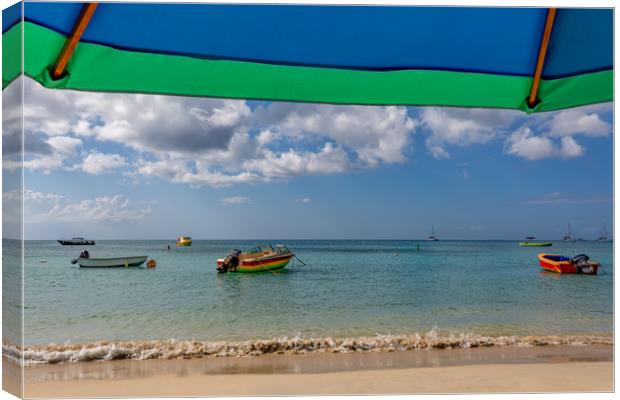 Grand Anse Beach - Grenada Canvas Print by Roger Green