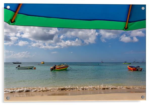 Grand Anse Beach - Grenada Acrylic by Roger Green
