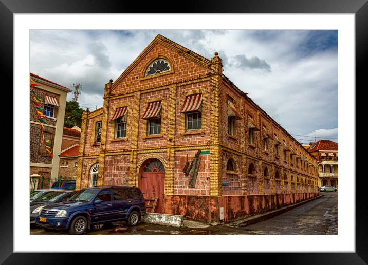 St George's Public Library - Grenada Framed Mounted Print by Roger Green