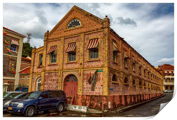 St George's Public Library - Grenada Print by Roger Green