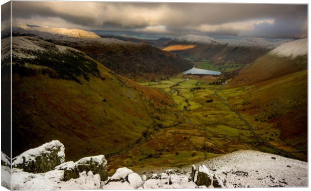 Brotherswater in Patterdale Canvas Print by John Malley