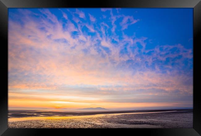 Sunset on the Solway Framed Print by John Malley