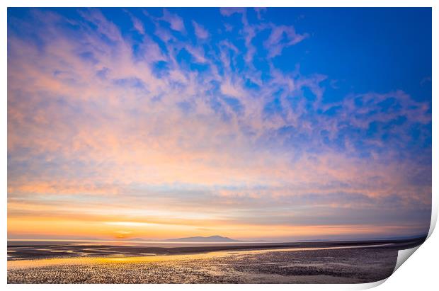 Sunset on the Solway Print by John Malley