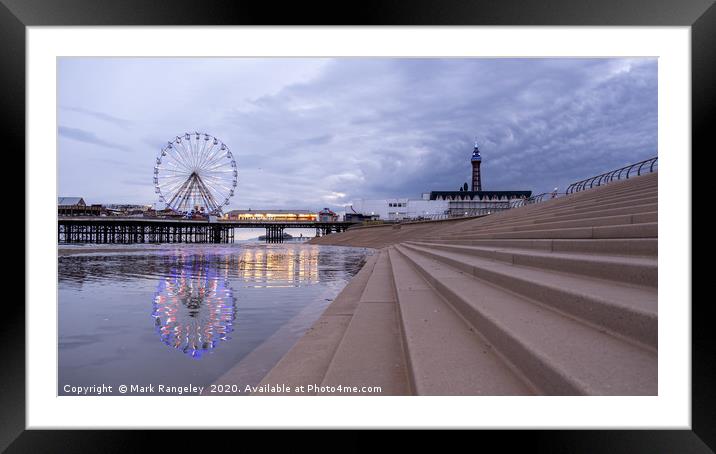 Pier Reflections Framed Mounted Print by Mark Rangeley