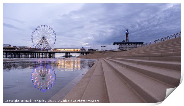 Pier Reflections Print by Mark Rangeley