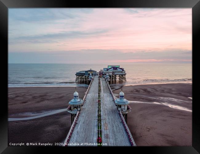 Sunset North pier Framed Print by Mark Rangeley