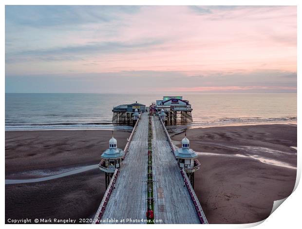 Sunset North pier Print by Mark Rangeley