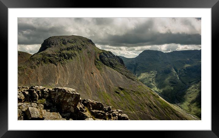 Great Gable - Lake District Framed Mounted Print by John Malley