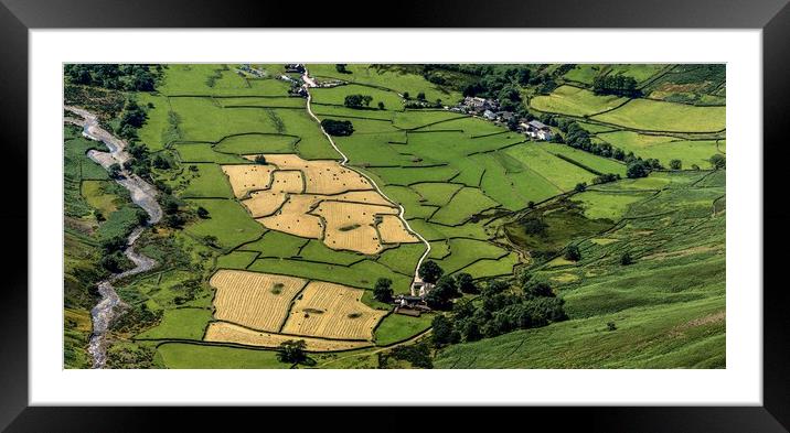 Haymaking at Wasdale Head  Framed Mounted Print by John Malley