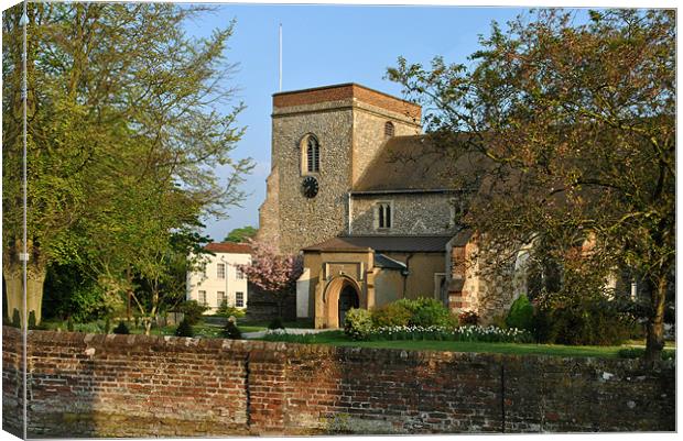 The Church of St Lawrence the Martyr, Abbots Langl Canvas Print by graham young