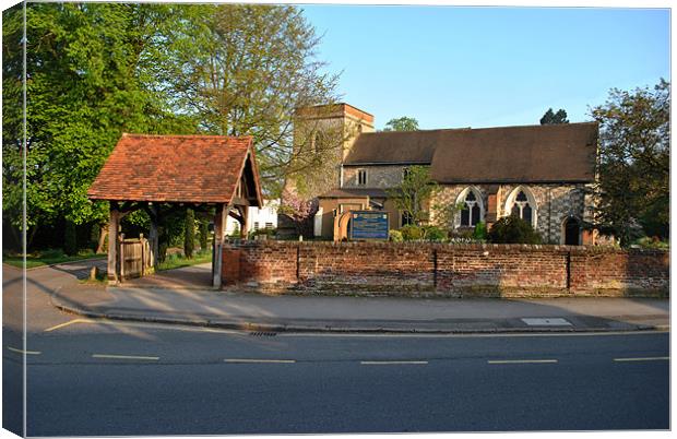 St Lawrence Church, Abbots Langley Canvas Print by graham young